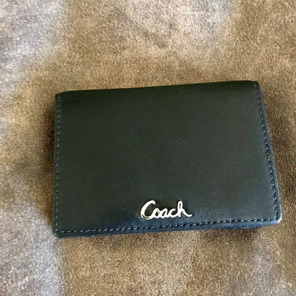 Small black coach wallet